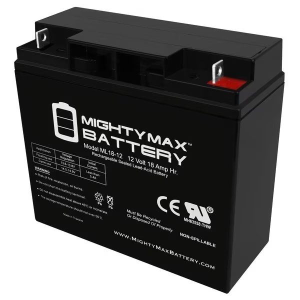 12V 18AH SLA Battery Replacement for Sonnenschein A21215G, Mighty Max Battery, Mfr#: MAX3898378